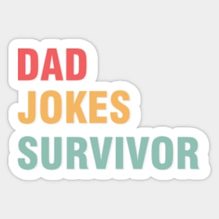 Dad Jokes Survivor Vintage Sticker